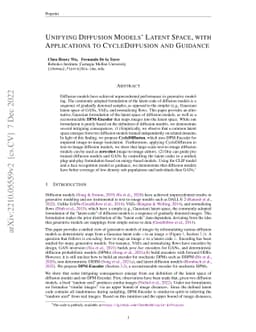 Unifying Diffusion Models' Latent Space, with Applications to
  CycleDiffusion and Guidance