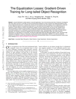 The Equalization Losses: Gradient-Driven Training for Long-tailed Object
  Recognition