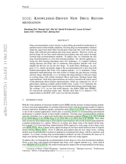 Knowledge-Driven New Drug Recommendation