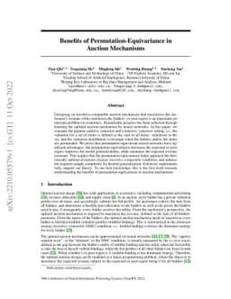 Benefits of Permutation-Equivariance in Auction Mechanisms