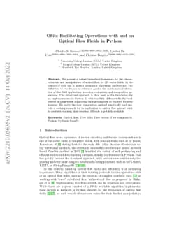 Oflib: Facilitating Operations with and on Optical Flow Fields in Python
