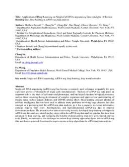 Application of Deep Learning on Single-Cell RNA-sequencing Data
  Analysis: A Review