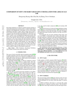 Comparison of Soft and Hard Target RNN-T Distillation for Large-scale
  ASR