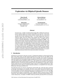 Exploration via Elliptical Episodic Bonuses