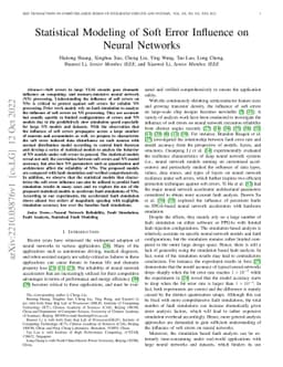 Statistical Modeling of Soft Error Influence on Neural Networks