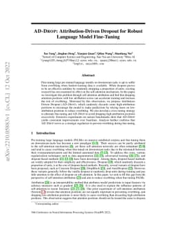 AD-DROP: Attribution-Driven Dropout for Robust Language Model
  Fine-Tuning