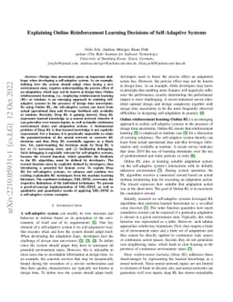 Explaining Online Reinforcement Learning Decisions of Self-Adaptive
  Systems
