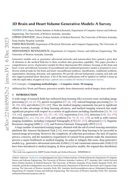 3D Brain and Heart Volume Generative Models: A Survey
