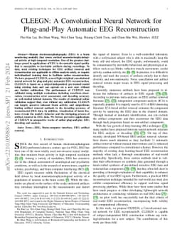 CLEEGN: A Convolutional Neural Network for Plug-and-Play Automatic EEG
  Reconstruction