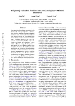 Integrating Translation Memories into Non-Autoregressive Machine
  Translation