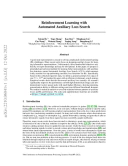 Reinforcement Learning with Automated Auxiliary Loss Search