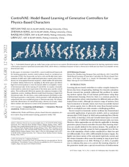 ControlVAE: Model-Based Learning of Generative Controllers for
  Physics-Based Characters