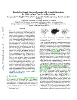 Regularized Graph Structure Learning with Semantic Knowledge for
  Multi-variates Time-Series Forecasting