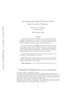 Zero-Knowledge Optimal Monetary Policy under Stochastic Dominance