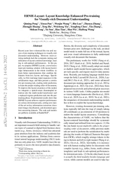 ERNIE-Layout: Layout Knowledge Enhanced Pre-training for Visually-rich
  Document Understanding