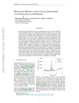 Diffusion Models for Causal Discovery via Topological Ordering