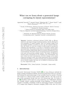 What can we learn about a generated image corrupting its latent
  representation?