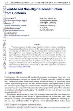 Event-based Non-Rigid Reconstruction from Contours
