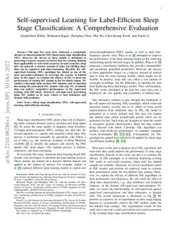 Self-supervised Learning for Label-Efficient Sleep Stage Classification:
  A Comprehensive Evaluation