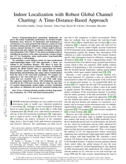 Indoor Localization with Robust Global Channel Charting: A
  Time-Distance-Based Approach