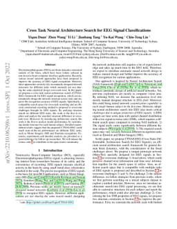 Cross Task Neural Architecture Search for EEG Signal Classifications