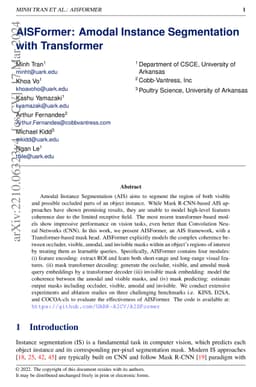AISFormer: Amodal Instance Segmentation with Transformer