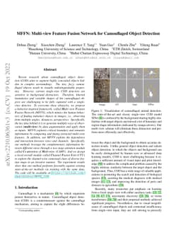 MFFN: Multi-view Feature Fusion Network for Camouflaged Object Detection