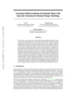 Learning Multi-resolution Functional Maps with Spectral Attention for
  Robust Shape Matching
