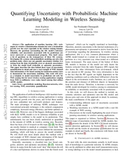 Quantifying Uncertainty with Probabilistic Machine Learning Modeling in
  Wireless Sensing