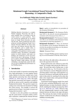 Relational Graph Convolutional Neural Networks for Multihop Reasoning: A
  Comparative Study
