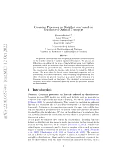 Gaussian Processes on Distributions based on Regularized Optimal
  Transport