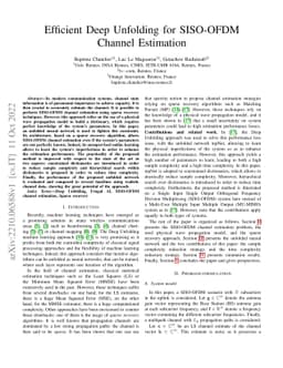 Efficient Deep Unfolding for SISO-OFDM Channel Estimation