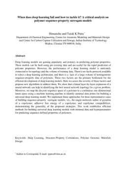 When does deep learning fail and how to tackle it? A critical analysis
  on polymer sequence-property surrogate models