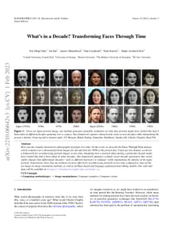 What's in a Decade? Transforming Faces Through Time