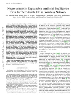 Neuro-symbolic Explainable Artificial Intelligence Twin for Zero-touch
  IoE in Wireless Network