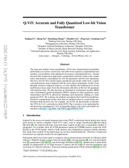 Q-ViT: Accurate and Fully Quantized Low-bit Vision Transformer