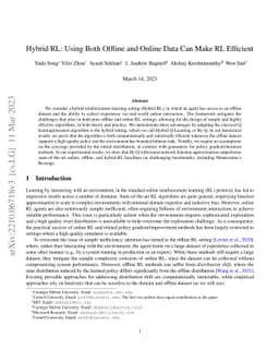 Hybrid RL: Using Both Offline and Online Data Can Make RL Efficient