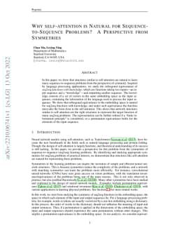 Why self-attention is Natural for Sequence-to-Sequence Problems? A
  Perspective from Symmetries
