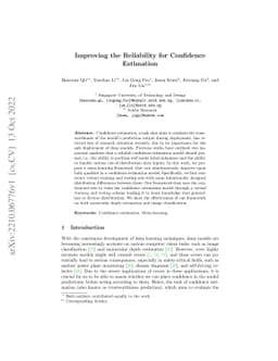 Improving the Reliability for Confidence Estimation