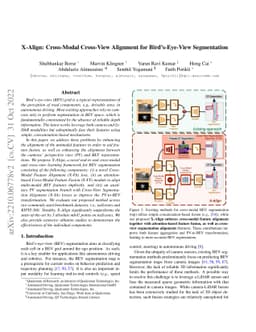 X-Align: Cross-Modal Cross-View Alignment for Bird's-Eye-View
  Segmentation
