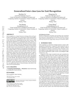 Generalized Inter-class Loss for Gait Recognition
