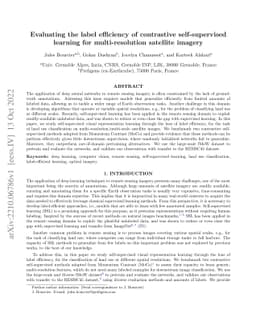 Evaluating the Label Efficiency of Contrastive Self-Supervised Learning
  for Multi-Resolution Satellite Imagery