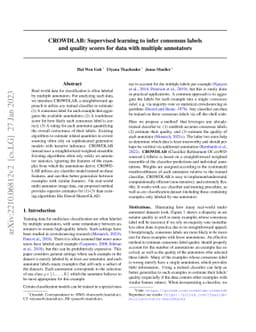 CROWDLAB: Supervised learning to infer consensus labels and quality
  scores for data with multiple annotators
