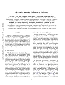 Retrospectives on the Embodied AI Workshop