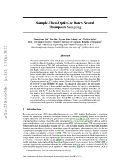 Sample-Then-Optimize Batch Neural Thompson Sampling