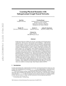 Learning Physical Dynamics with Subequivariant Graph Neural Networks