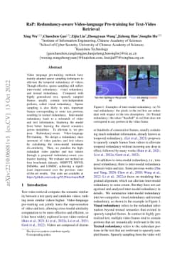 RaP: Redundancy-aware Video-language Pre-training for Text-Video
  Retrieval