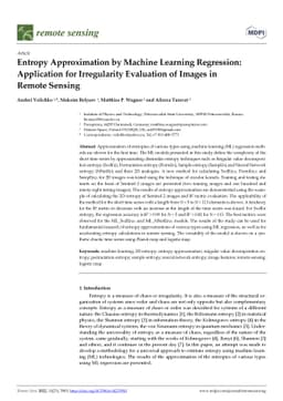 Entropy Approximation by Machine Learning Regression: Application for
  Irregularity Evaluation of Images in Remote Sensing
