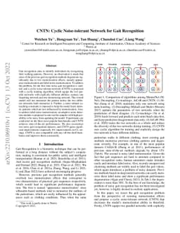CNTN: Cyclic Noise-tolerant Network for Gait Recognition