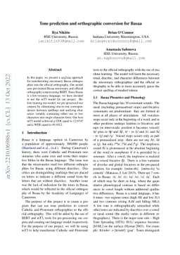 Tone prediction and orthographic conversion for Basaa